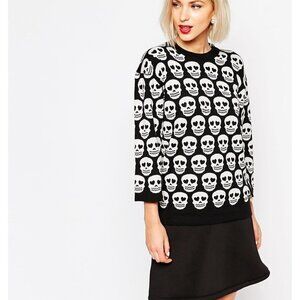 Love Moschino Skull Sweater Size 8 Halloween